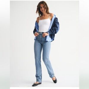 Abercrombie & Fitch Sky Blue Straight Leg Jeans